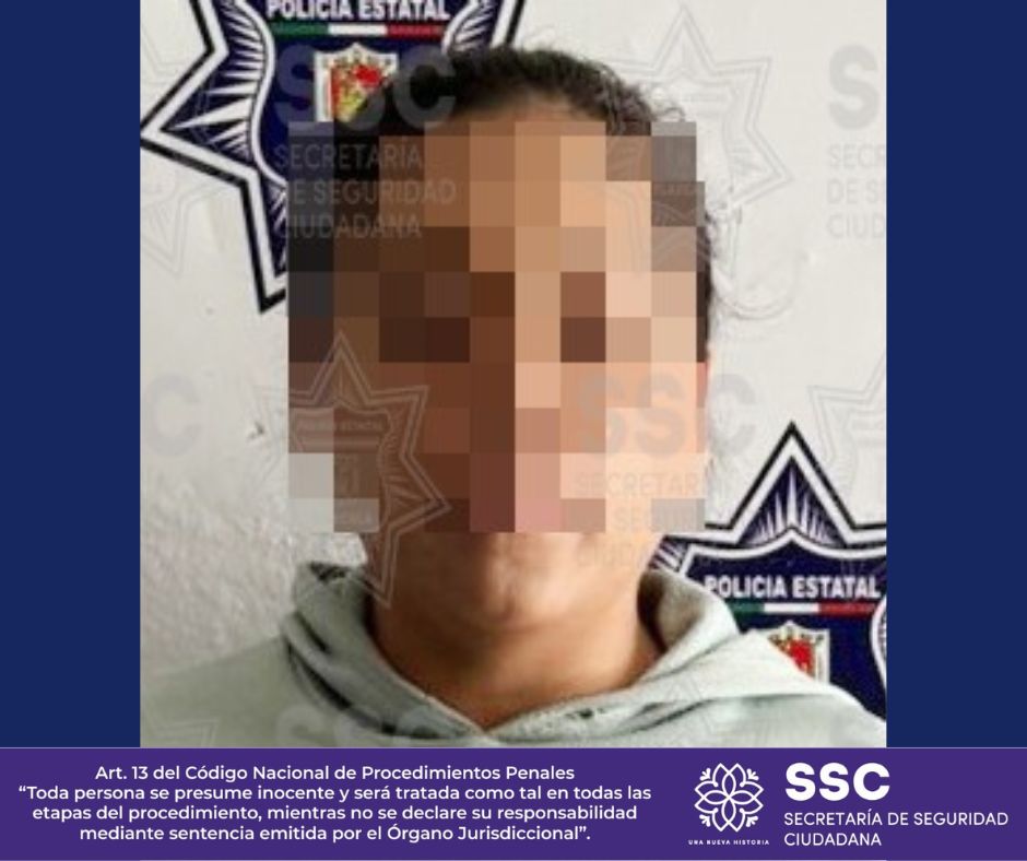 Asegura SSC a una persona por resistencia de particulares y cohecho